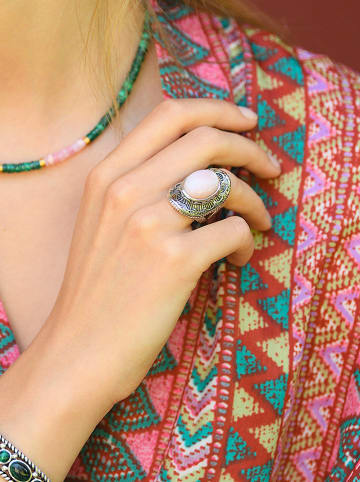 AMAZONIA Srebrny pierścionek "Istonka" z rodochrozytem