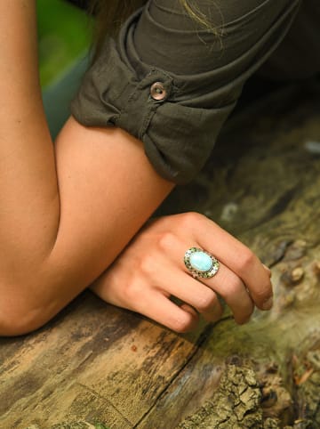 AMAZONIA Zilveren ring "Warúpachi" met edelsteen