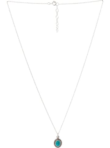 AMAZONIA Silber-Halskette "Sampaka" mit Anhänger - (L)42 cm