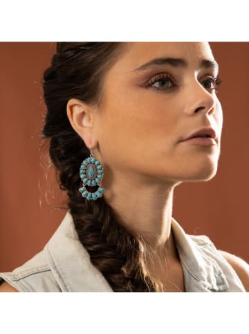 AMAZONIA Silber-Ohrhänger "Kipu" mit Edelsteinen