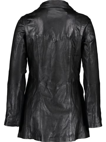 Caminari Skórzany płaszcz "Dinu" w kolorze czarnym