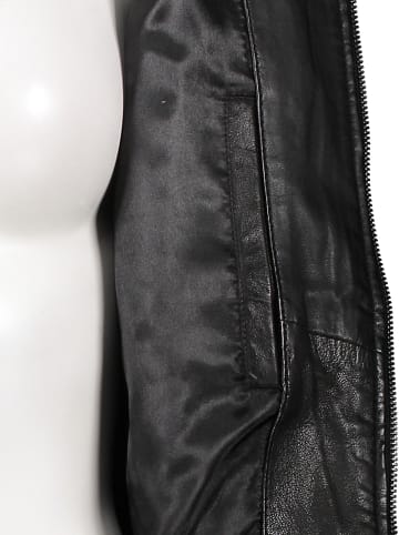 Caminari Skórzana kurtka "Lisa" w kolorze czarnym