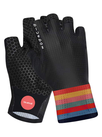 BlueBall Rękawiczki kolarskie w kolorze czarnym ze wzorem