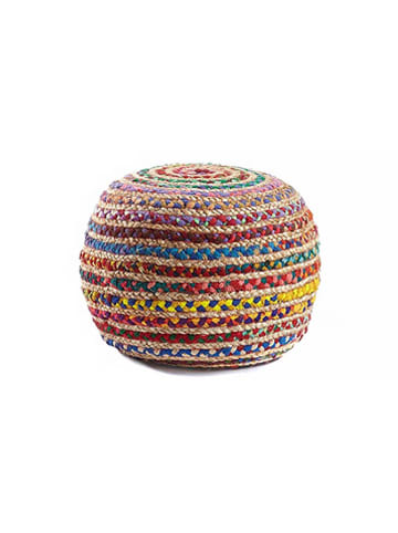 Tomasucci Pouf in Bunt - (H)35 x Ø 50 cm