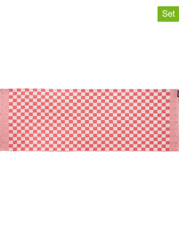 DDDDD 2-delige set: tafellopers "Barbecue" rood - (L)140 x (B)50 cm