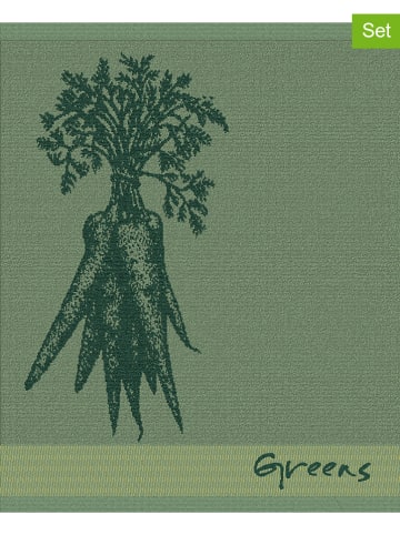 DDDDD Ręczniki kuchenne (6 szt.) "Greens" w kolorze zielonym - 55 x 50 cm