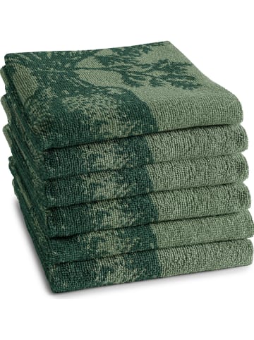 DDDDD Ręczniki kuchenne (6 szt.) "Greens" w kolorze zielonym - 55 x 50 cm