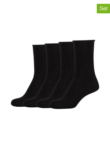 s.Oliver 4er-Set: Socken in Schwarz