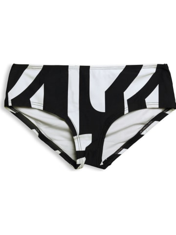 ESPRIT Bikini-Hose in Schwarz/ Weiß