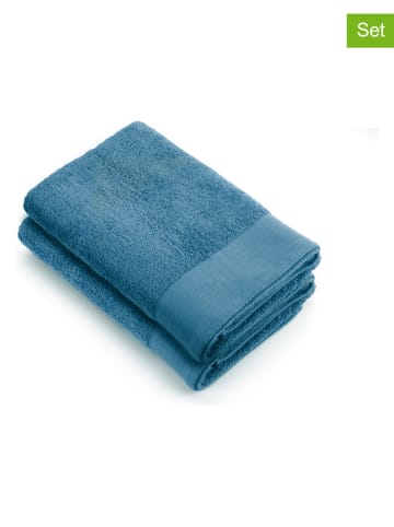 Walra 2-delige set: badhanddoeken blauw