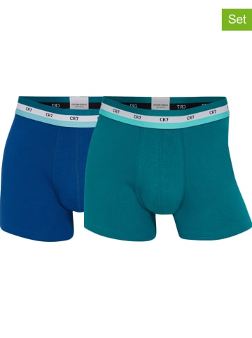 CR7 2-delige set: boxershorts blauw/turquoise