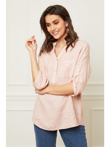 Joséfine Leinen-Bluse "Bjorg" in Rosa