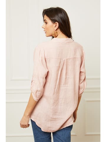 Joséfine Leinen-Bluse "Bjorg" in Rosa