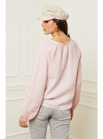 Joséfine Linnen blouse "Celiane" lichtroze