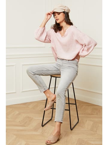 Joséfine Leinen-Bluse "Celiane" in Rosa
