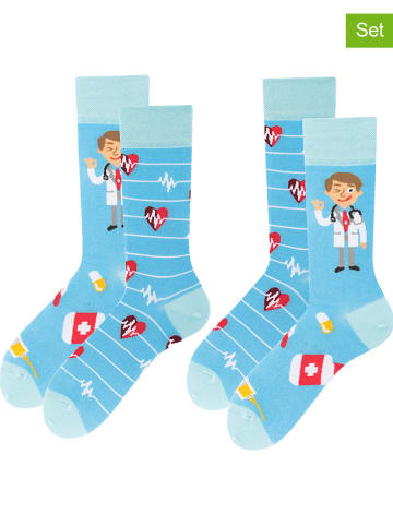 TODO SOCKS 2-delige set: sokken lichtblauw