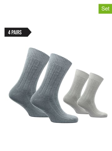 Norfolk 4-delige set: sokken blauw/grijs