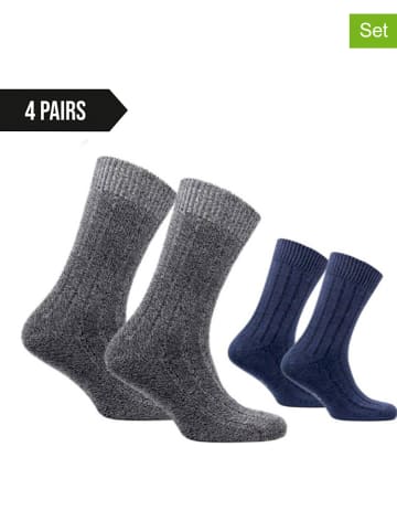 Norfolk 4-delige set: sokken antraciet/donkerblauw