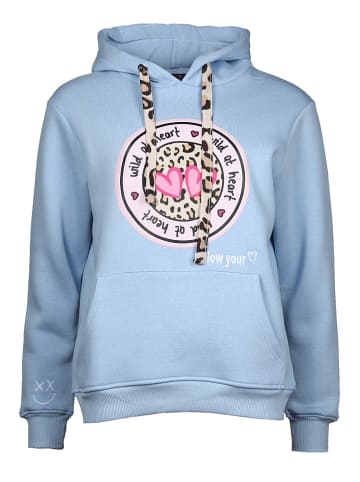 Zwillingsherz Hoodie "Kelly" in Hellblau