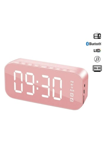 SWEET ACCESS Budzik Bluetooth 2w1 w kolorze jasnoróżowym