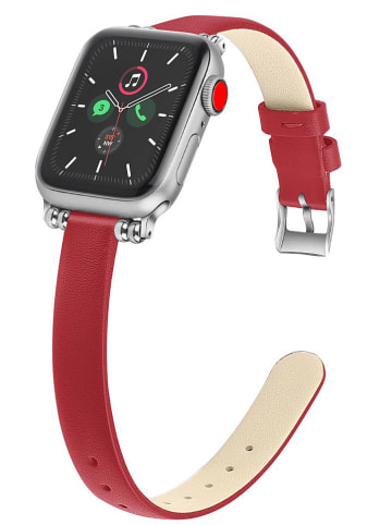 SWEET ACCESS Skórzany pasek w kolorze czerwonym do zegarka iWatch