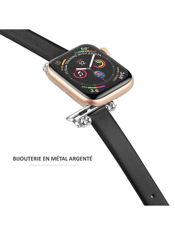 SWEET ACCESS Leder-Armband für iWatch in Schwarz