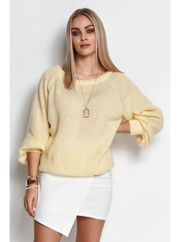 Makadamia Sweter w kolorze jasnożółtym
