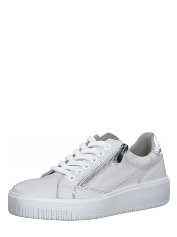 Marco Tozzi Leren sneakers wit