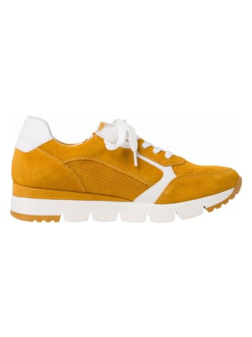 Marco Tozzi Leder-Sneakers in Ocker
