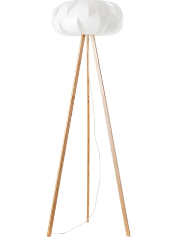 Brilliant Stojąca lampa "Tavira" w kolorze biało-brązowym - wys. 150 cm