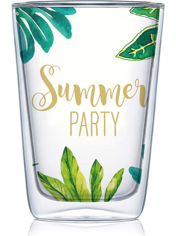 ppd Doppelwandiges Macchiatoglas "Jungle" in Grün - 400 ml