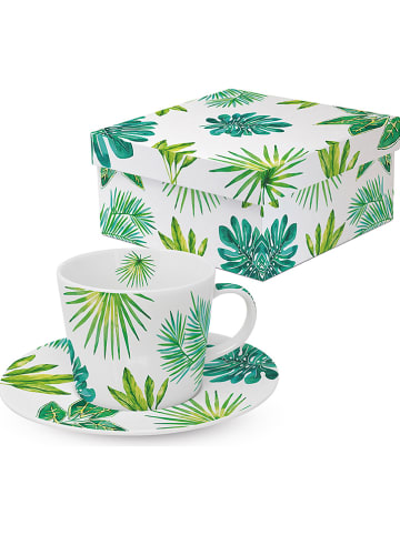 ppd Espressokop "Jungle" wit/groen - 100 ml