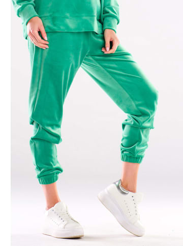 Awama Spodnie w kolorze zielonym