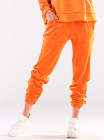 Awama Spodnie dresowe w kolorze pomarańczowym