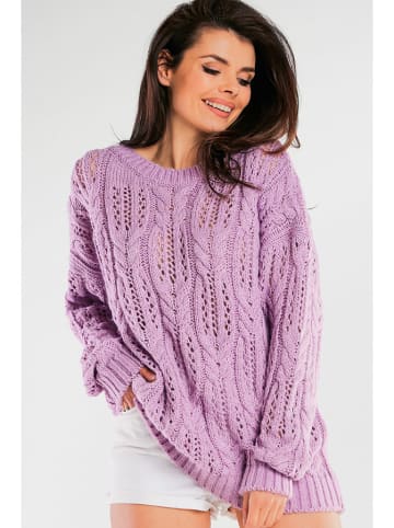 Awama Sweter w kolorze fioletowym