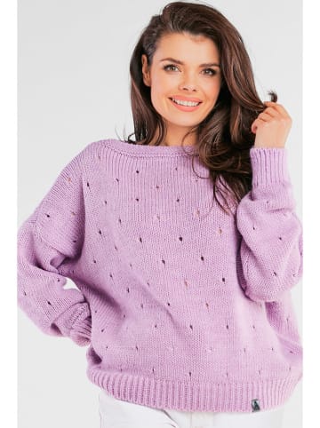 Awama Sweter w kolorze fioletowym