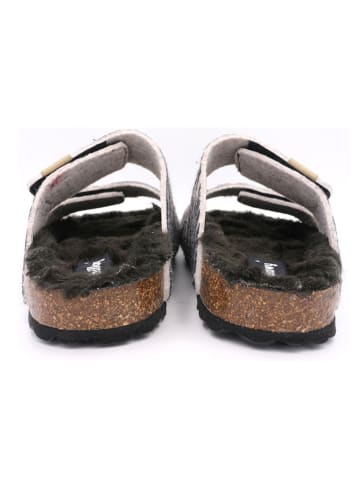 billowy Pantoletten in Rosa/ Weiß