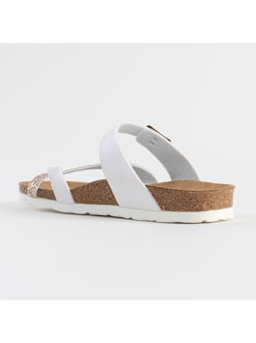 Sunbay Zehentrenner "Tulipe" in Gold/ Weiß
