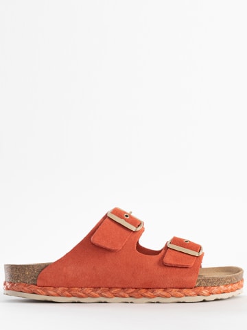 Sunbay Leder-Pantoletten "Trefle" in Rot