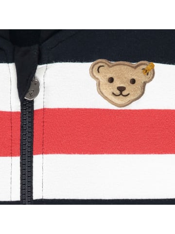 Steiff Sweatvest donkerblauw/rood/wit