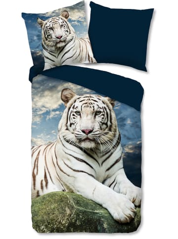 Pure Microvezel beddengoedset "Bobby" blauw/meerkleurig
