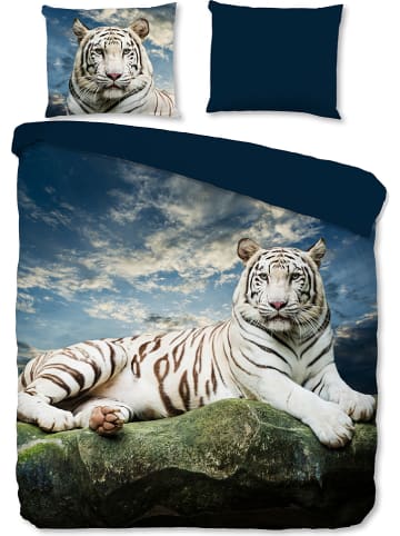 Pure Microvezel beddengoedset "Bobby" blauw/meerkleurig