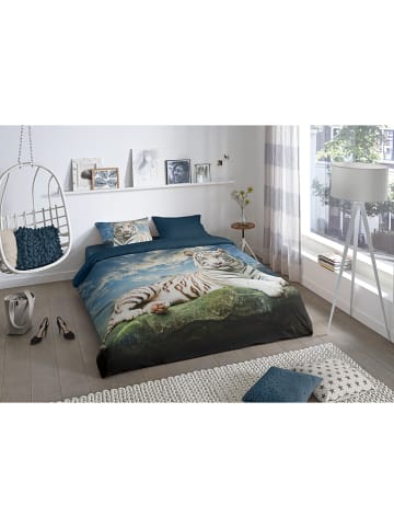 Pure Microvezel beddengoedset "Bobby" blauw/meerkleurig