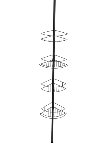Wenko Telescopisch stang-hoekrek "Dolcedo" zwart - (B)31 x (D)23 cm