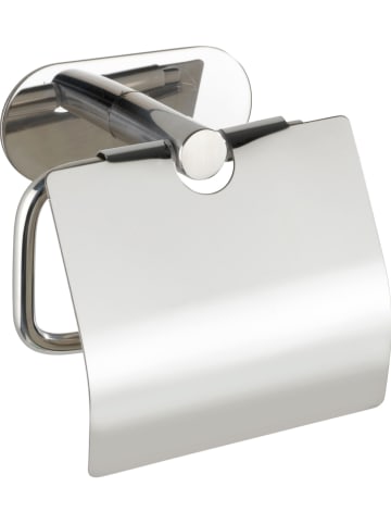 Wenko Edelstahl-Toilettenpapierhalter - (B)14 x (H)12,5 x (T)7 cm