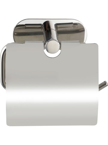Wenko Edelstahl-Toilettenpapierhalter - (B)14 x (H)12,5 x (T)7 cm