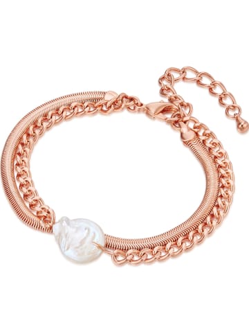 Perldesse Rosévergulde armband met parel