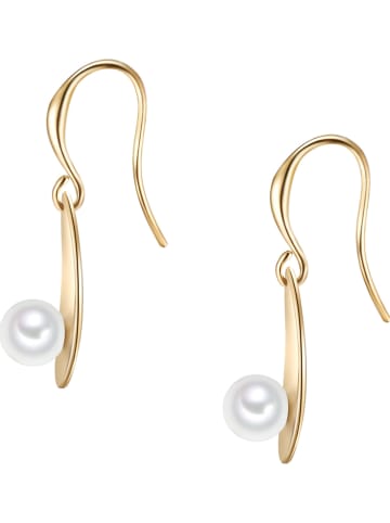 Perldesse Vergulde oorhangers met parels