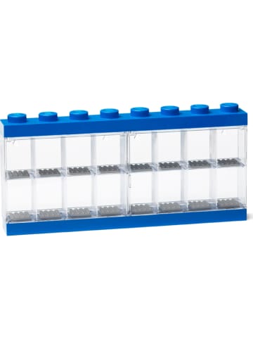 LEGO Figuren-Schaukasten in Blau - (B)38,2 x (H)18,4 x (T)4,7 cm
