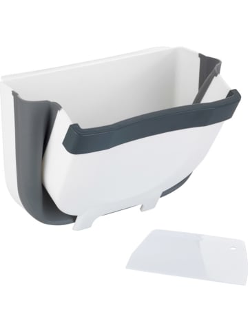 Wenko Deur-afvalemmer "Fago" wit/grijs - 5 l